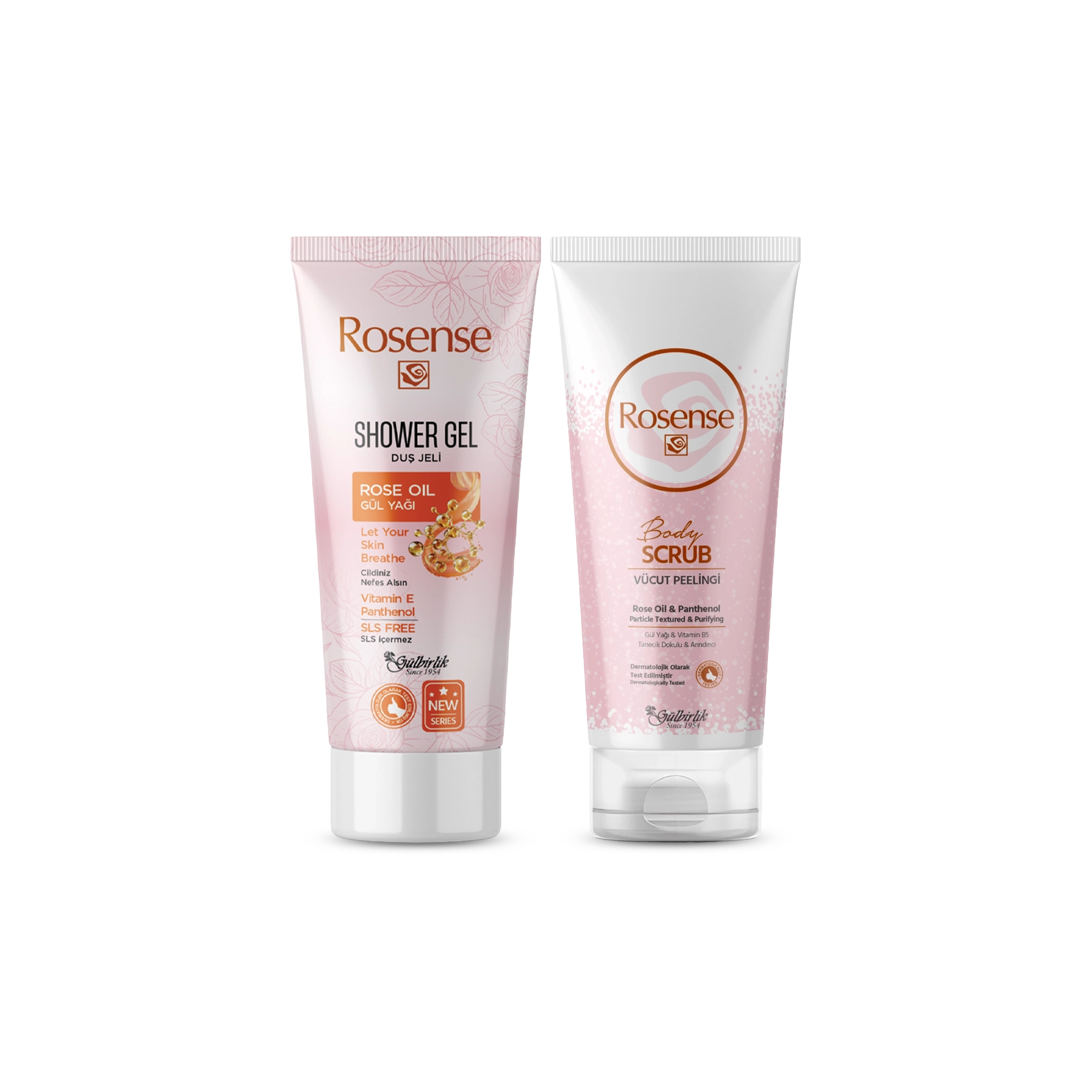 Rosense Duş Jeli & Vücut Peelingi 2'li Set | Rosense®