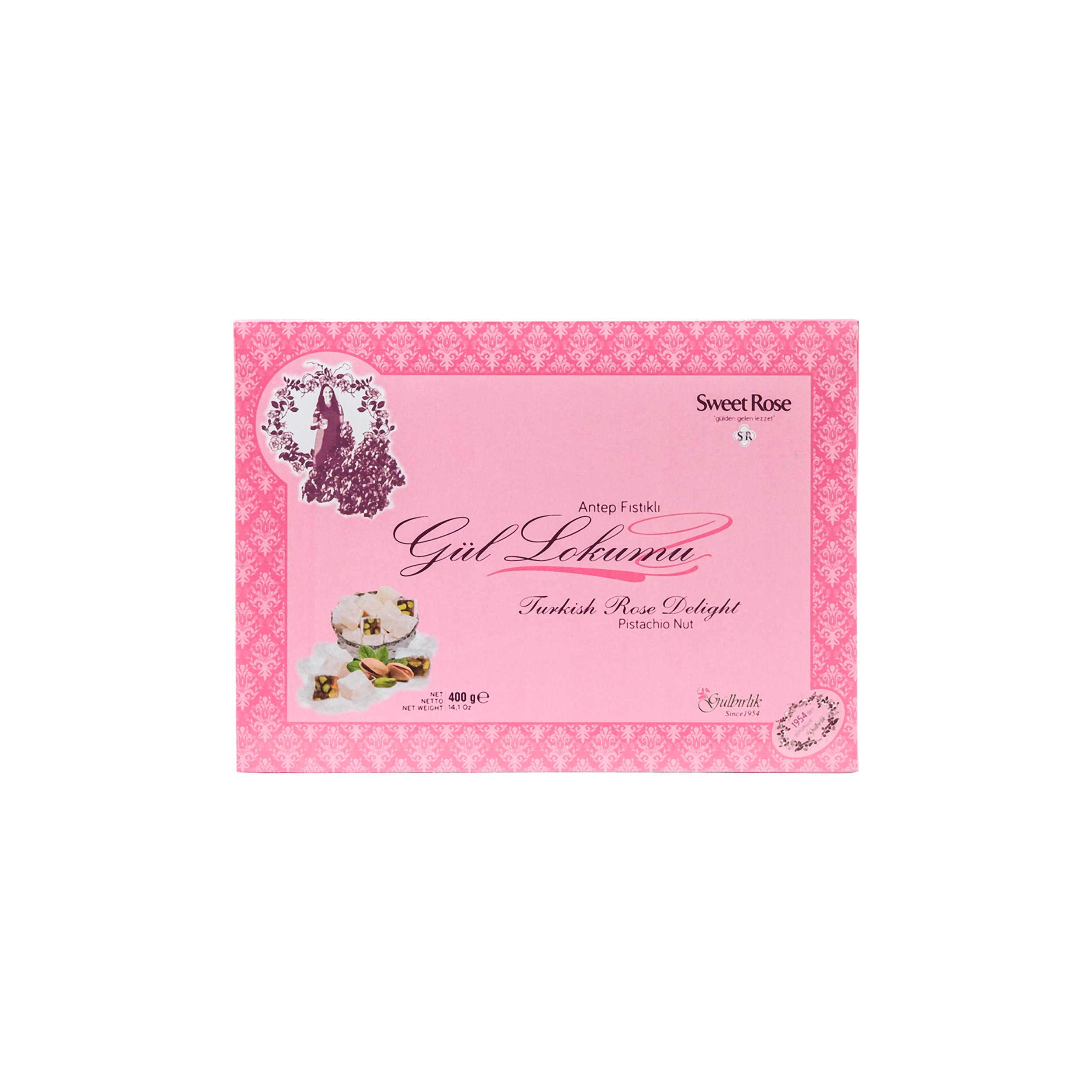 Gül Lokumu Antep Fıstıklı 400 Gr