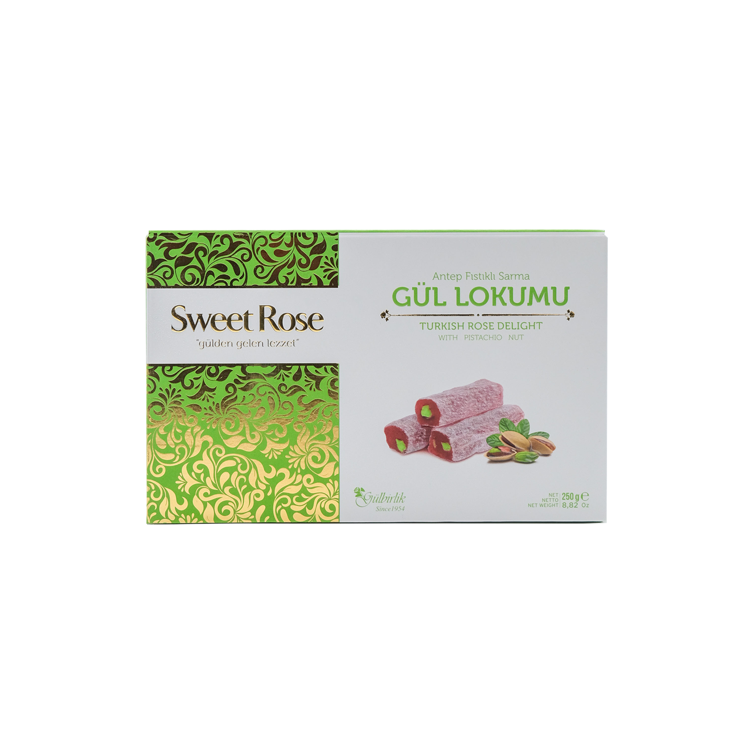 Gül Lokumu Sarma Antep Fıstıklı 250 Gr