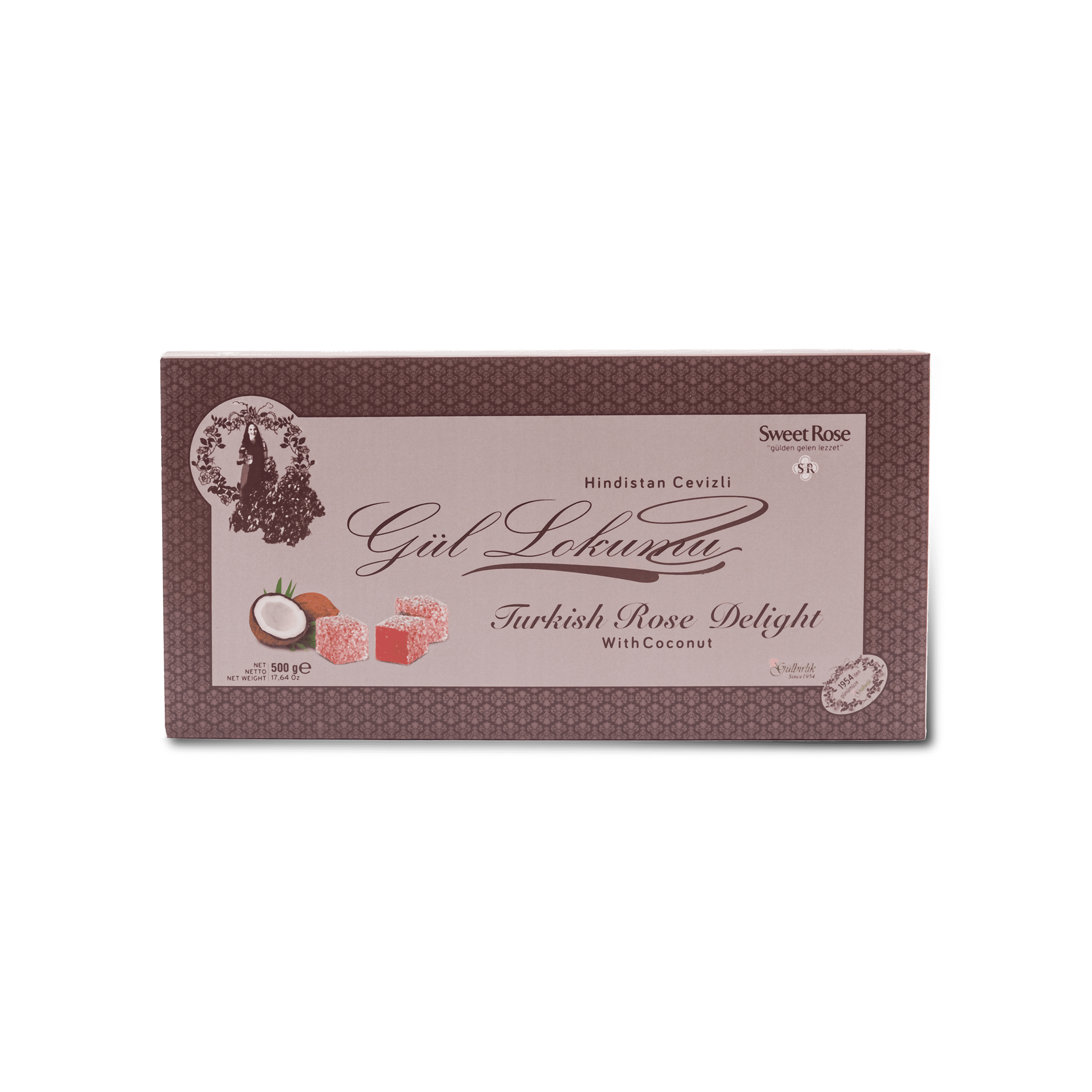 SweetRose Gül Lokumu Hindistan Cevizli 500 Gr